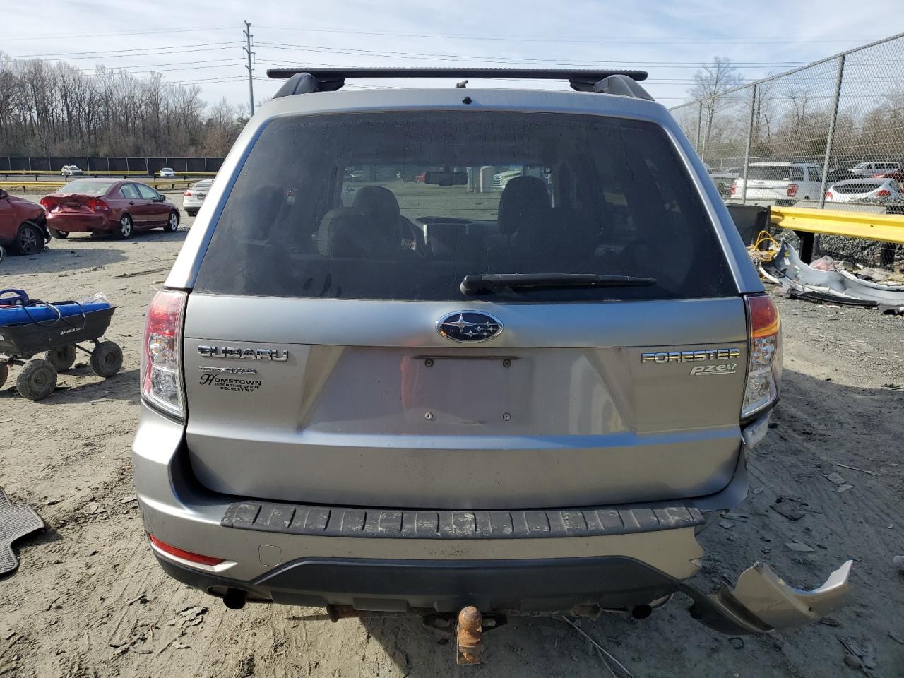 2010 Subaru Forester VIN JF2SH6DC3AH800790 Copart auction photo, side / rear end damage thumbnail 6