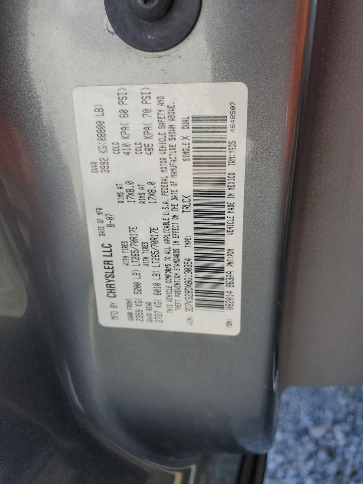 2008 Dodge RAM VIN 3D7KS28DX8G130354 Copart auction photo, rollover damage thumbnail 13