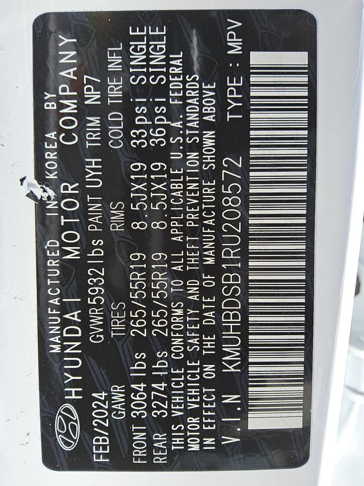 2024 Genesis Gv80 VIN KMUHBDSB1RU208572 Copart auction photo, side damage thumbnail 13