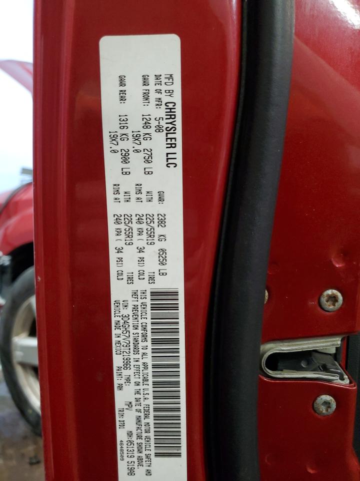 2009 Dodge Journey VIN 3D4GH57V79T219966 Copart auction photo, front end / minor dent/scratches damage thumbnail 13