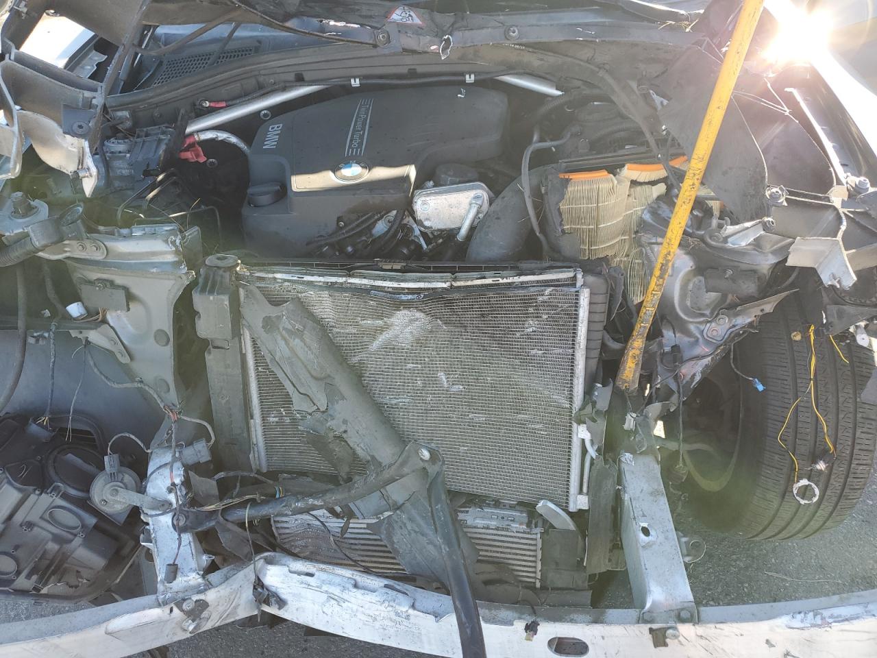 2014 BMW X3 VIN 5UXWX9C50E0D27377 Copart auction photo, front end / side damage thumbnail 13