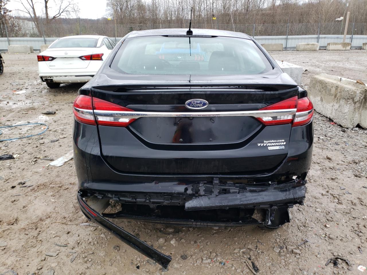 2017 Ford Fusion VIN 3FA6P0D98HR251350 Copart auction photo, rear end damage thumbnail 6