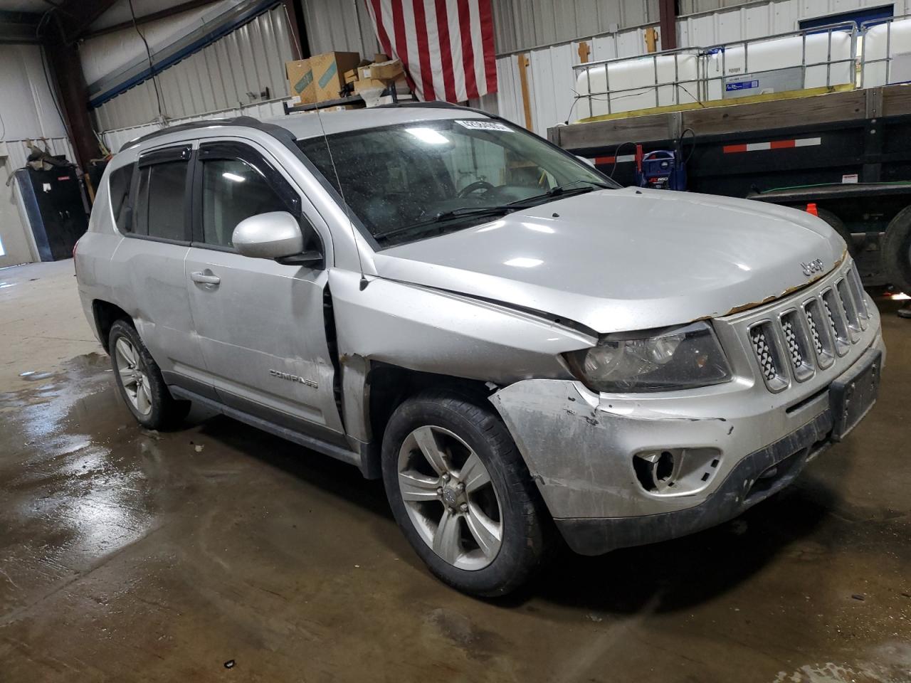 2014 Jeep Compass VIN 1C4NJDEB3ED546408 Copart auction photo, side / front end damage thumbnail 4