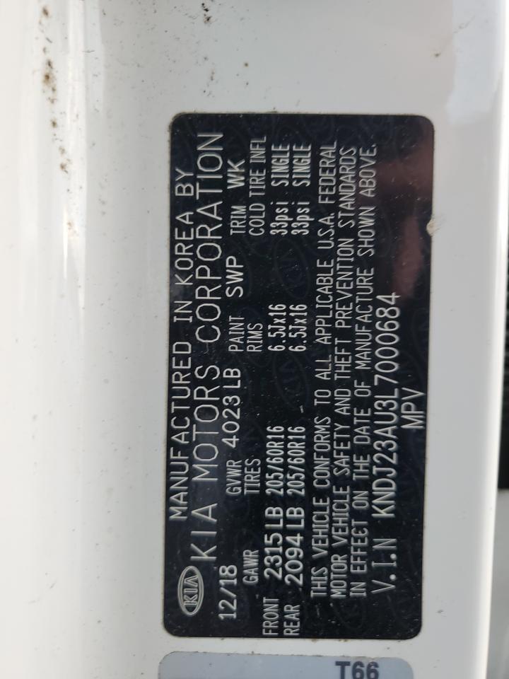 2020 KIA Soul VIN KNDJ23AU3L7000684 Copart auction photo, front end / minor dent/scratches damage thumbnail 14