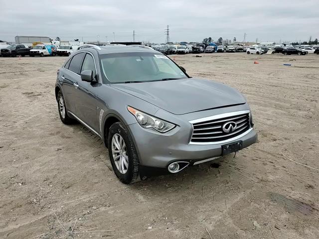 2015 Infiniti QX70 VIN JN8CS1MW4FM480447 Copart auction photo, front end / undercarriage damage thumbnail 11
