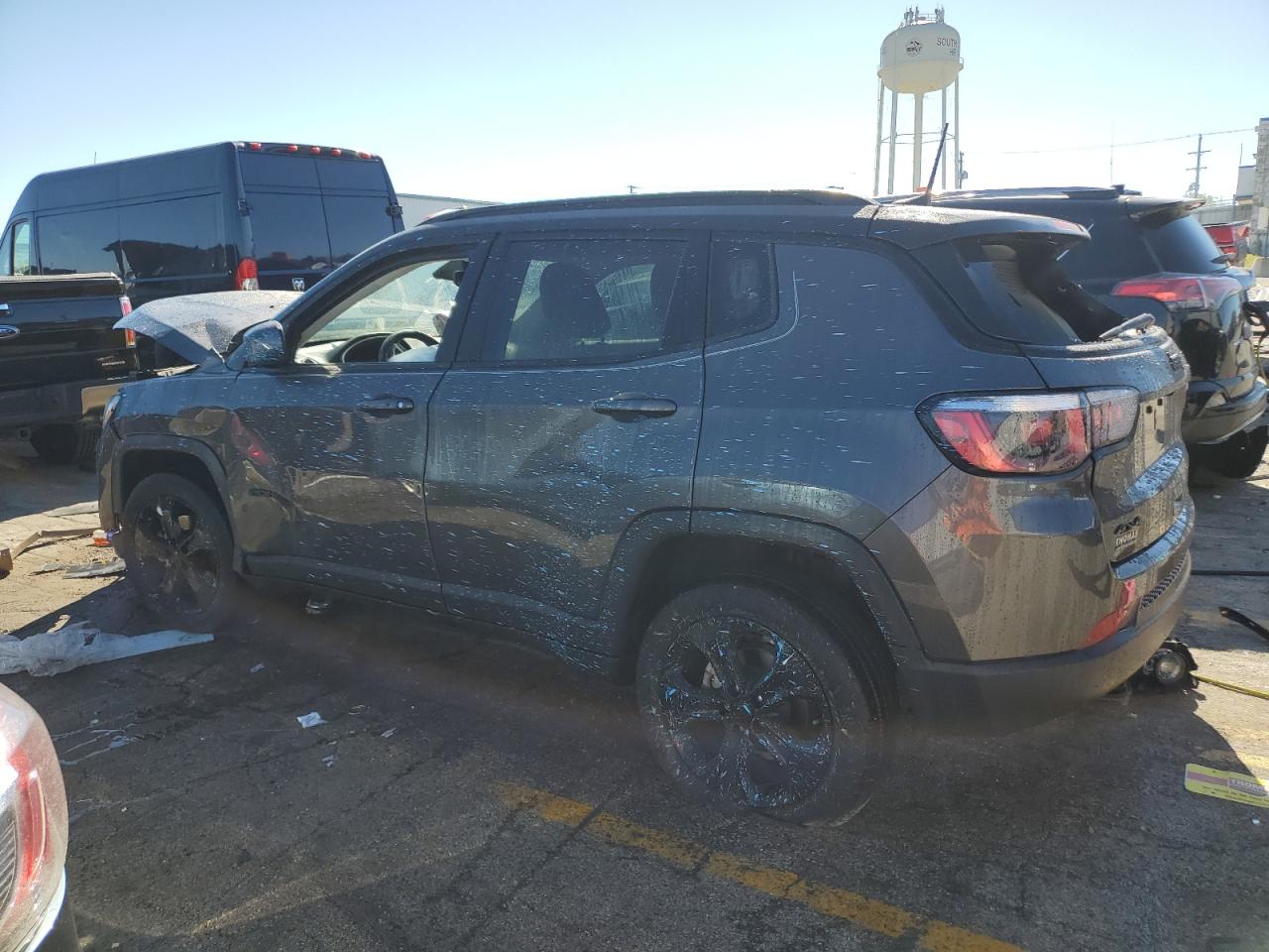 2020 Jeep Compass VIN 3C4NJDBB0LT228175 Copart auction photo, front end / side damage thumbnail 2