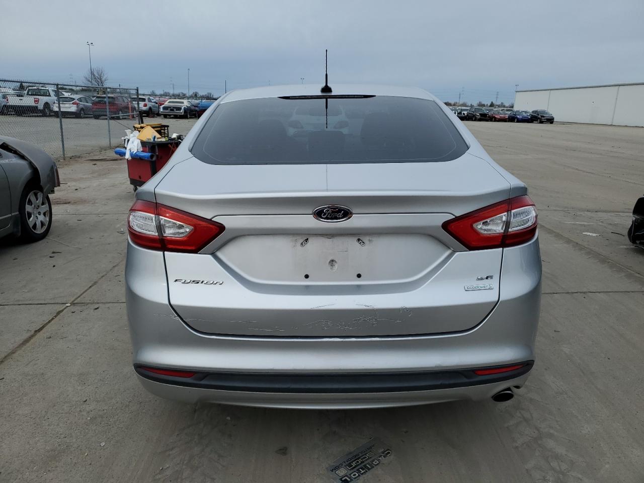 2013 Ford Fusion VIN 3FA6P0HR9DR236392 Copart auction photo, front end / rear end damage thumbnail 6
