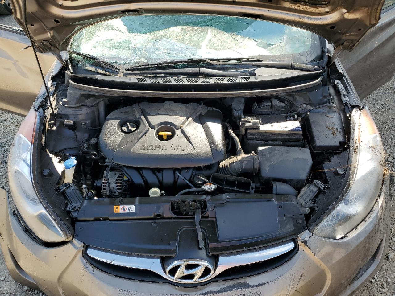 2013 Hyundai Elantra VIN 5NPDH4AE3DH395747 Copart auction photo, rollover damage thumbnail 12