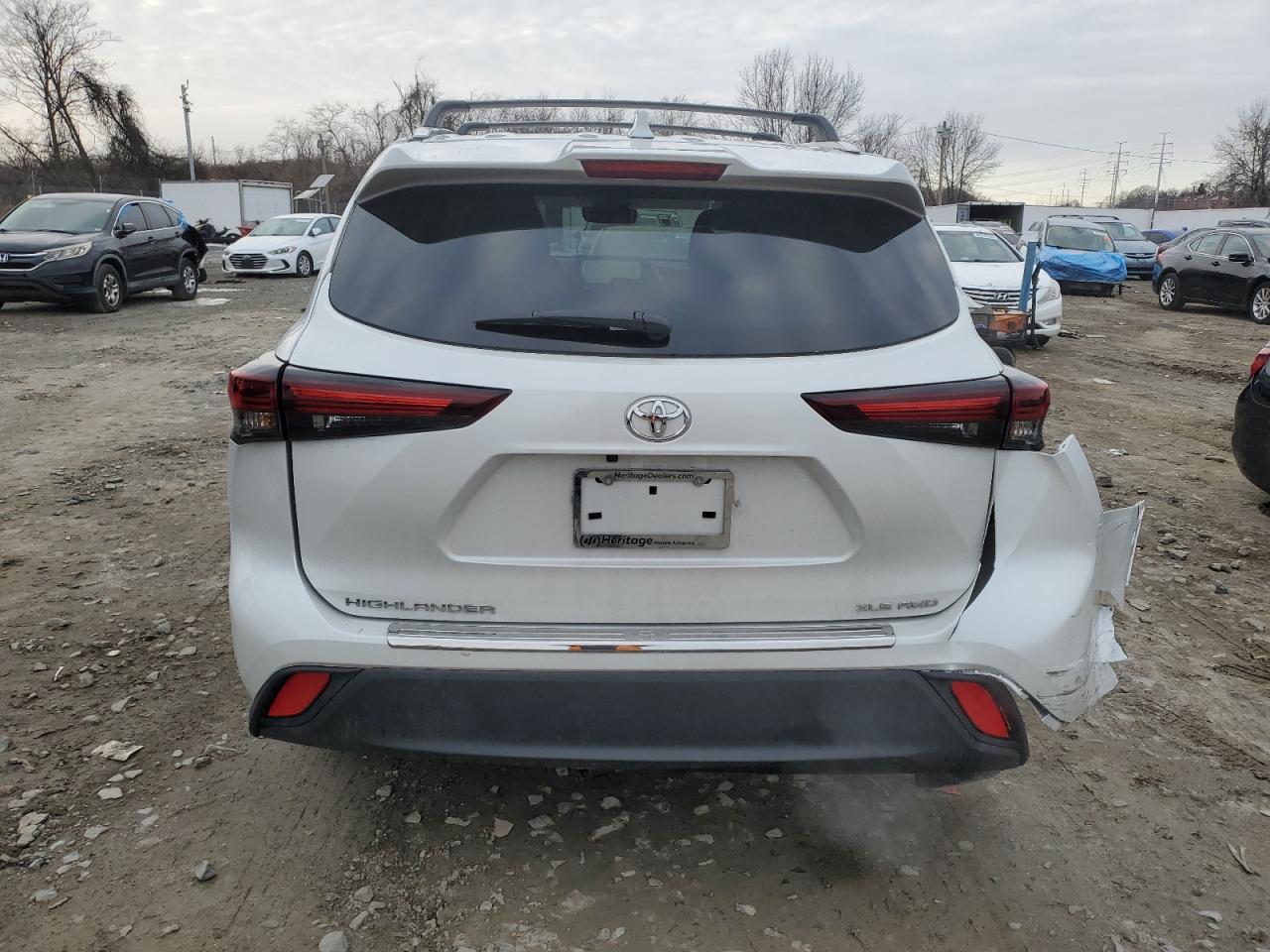 2024 Toyota Highlander VIN 5TDKDRBH2RS542778 Copart auction photo, rear end damage thumbnail 6
