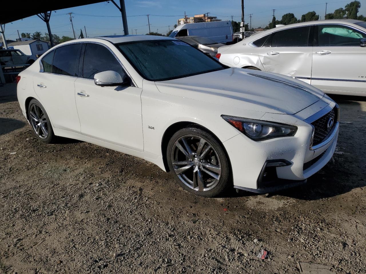 2019 Infiniti Q50 VIN JN1EV7AP6KM542147 Copart auction photo, normal wear damage thumbnail 4