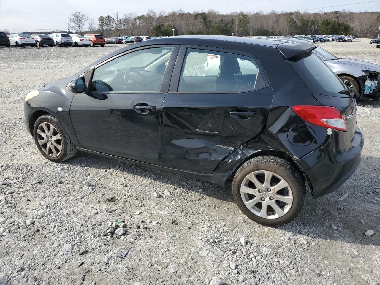 2011 Mazda 2 VIN JM1DE1HYXB0126520 Copart auction photo, side / rear end damage thumbnail 2
