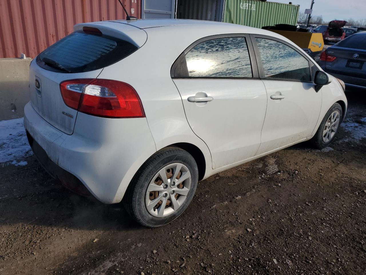 2014 KIA Rio VIN KNADN5A36E6375580 Copart auction photo, front end damage thumbnail 3