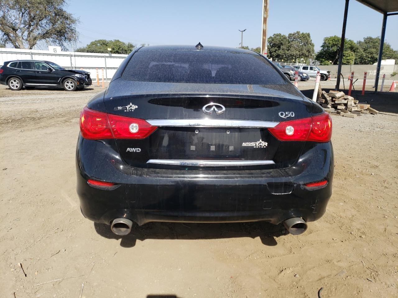 2015 Infiniti Q50 VIN JN1BV7AR9FM410994 Copart auction photo, front end damage thumbnail 6