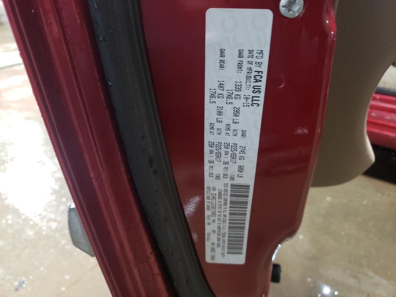 2016 Chrysler Town & Country VIN 2C4RC1CG7GR174953 Copart auction photo, front end damage thumbnail 13