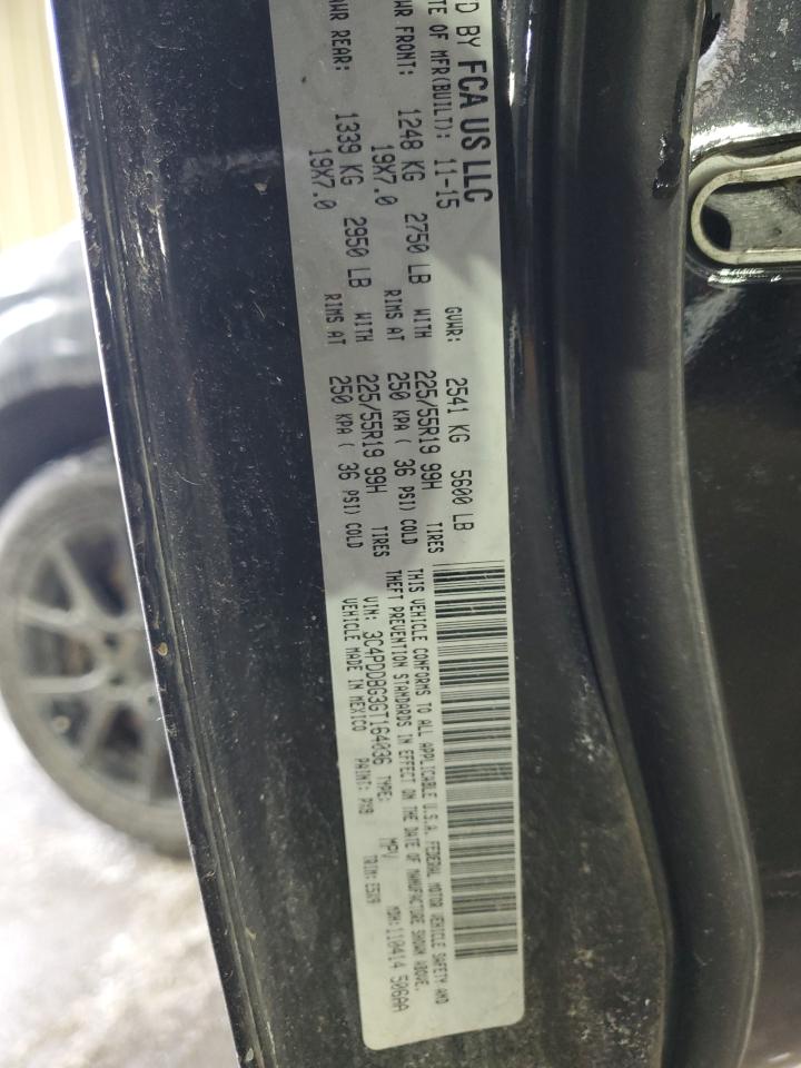 2016 Dodge Journey VIN 3C4PDDBG3GT164036 Copart auction photo, front end damage thumbnail 13