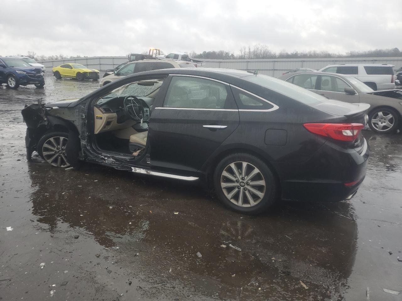 2016 Hyundai Sonata VIN 5NPE34AF0GH327020 Copart auction photo, front end / side damage thumbnail 2