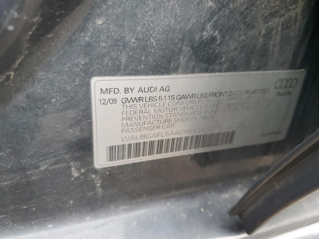 2010 Audi RS4 VIN WAUBGAFL5AA096938 Copart auction photo, mechanical damage thumbnail 12