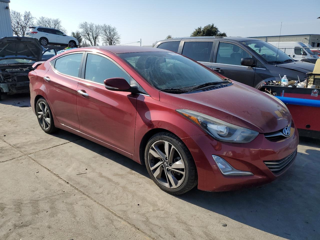 2015 Hyundai Elantra VIN 5NPDH4AE3FH548095 Copart auction photo, rear end / front end damage thumbnail 4