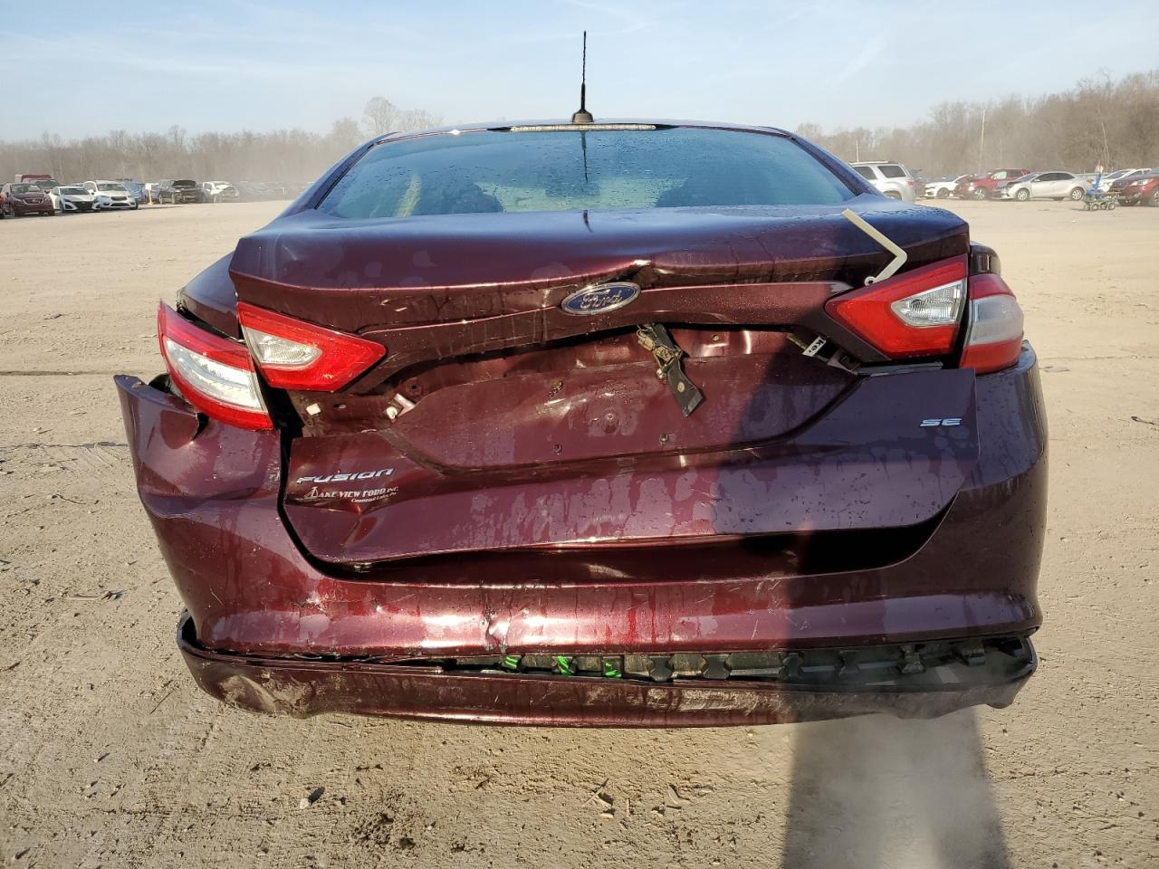 2013 Ford Fusion VIN 3FA6P0H70DR280991 Copart auction photo, rear end / front end damage thumbnail 6