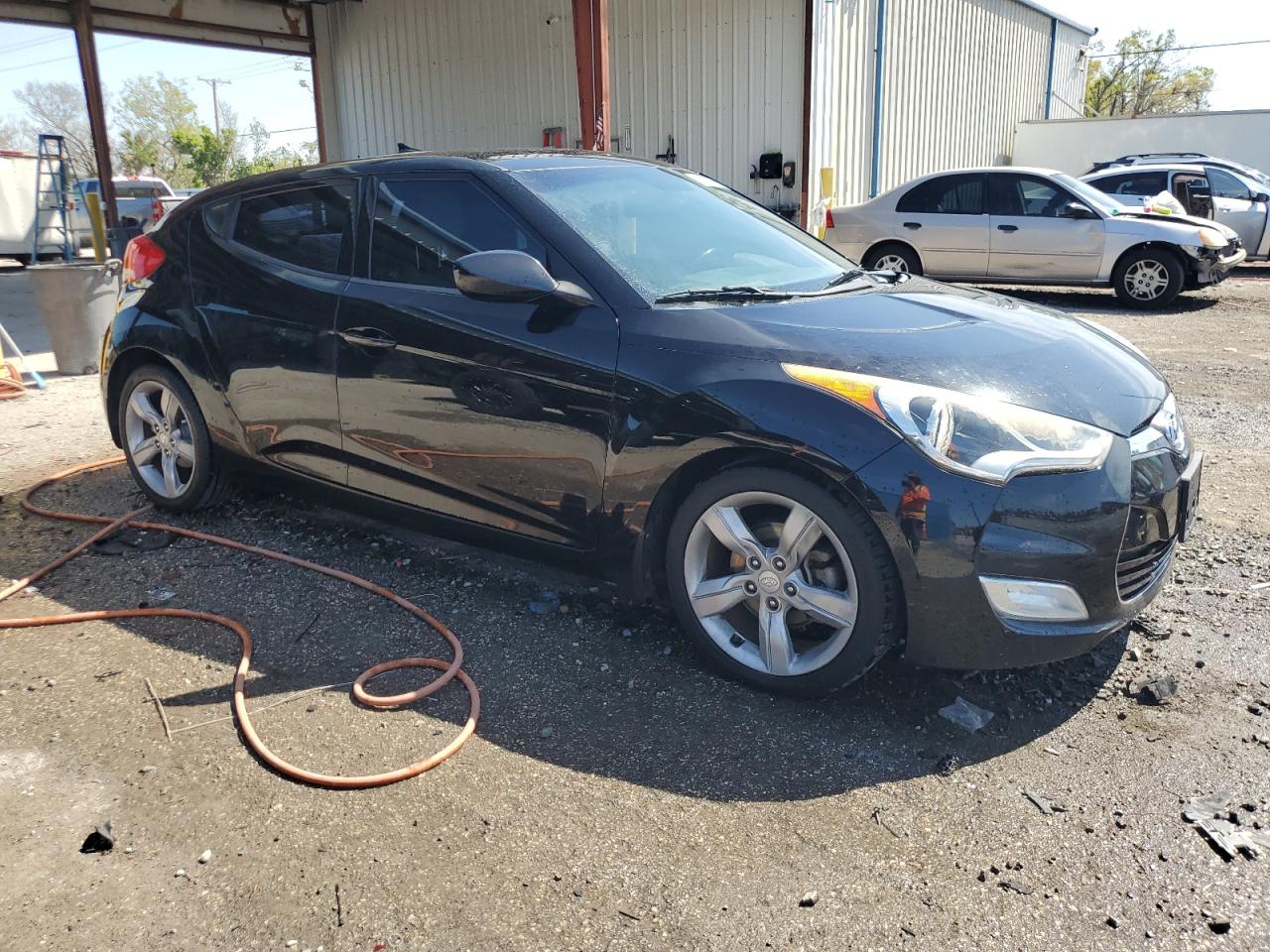 2014 Hyundai Veloster VIN KMHTC6AD0EU207850 Copart auction photo, side damage thumbnail 4