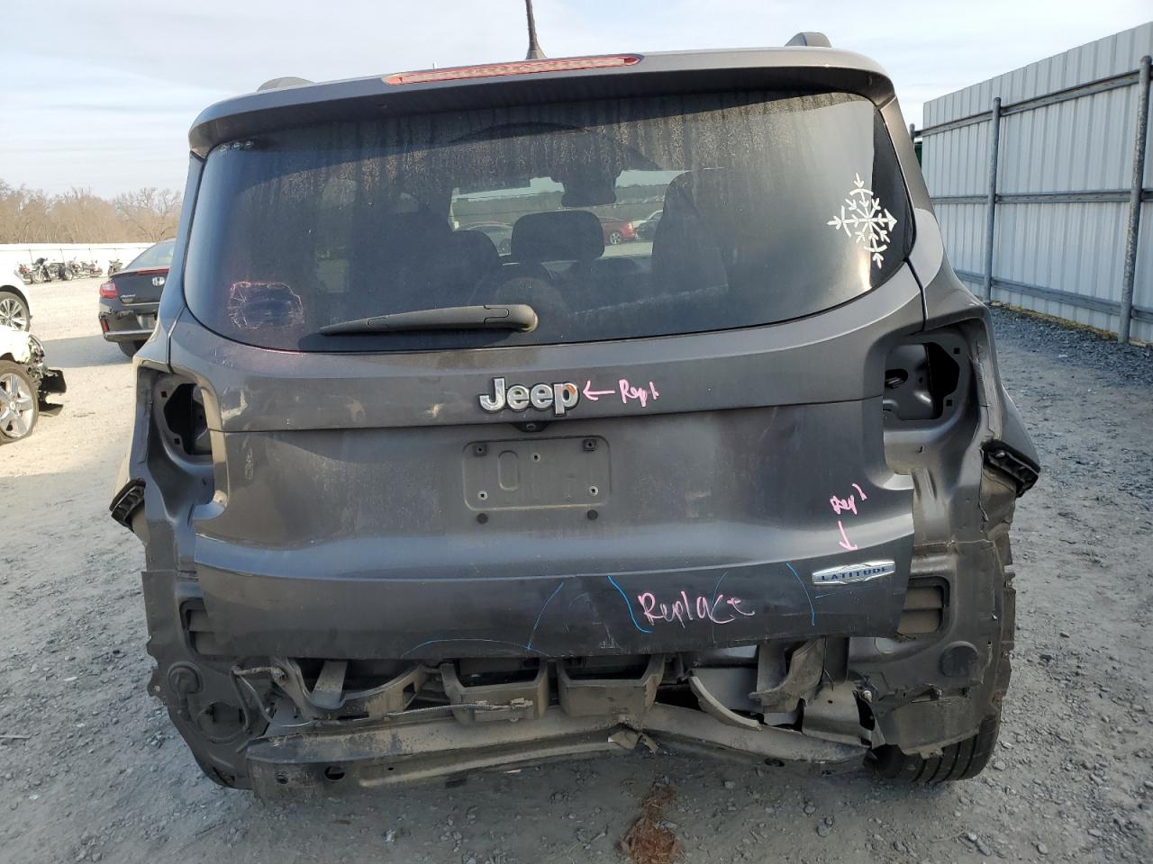2017 Jeep Renegade VIN ZACCJABB6HPF63137 Copart auction photo, rear end damage thumbnail 6