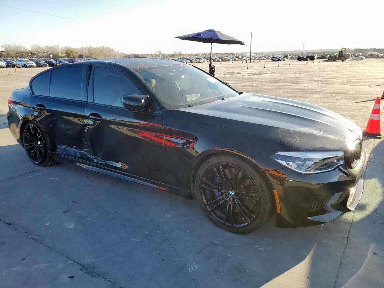 2020 BMW M5 VIN WBSJF0C00LCD24854 Copart auction photo, side / rear end damage thumbnail 4