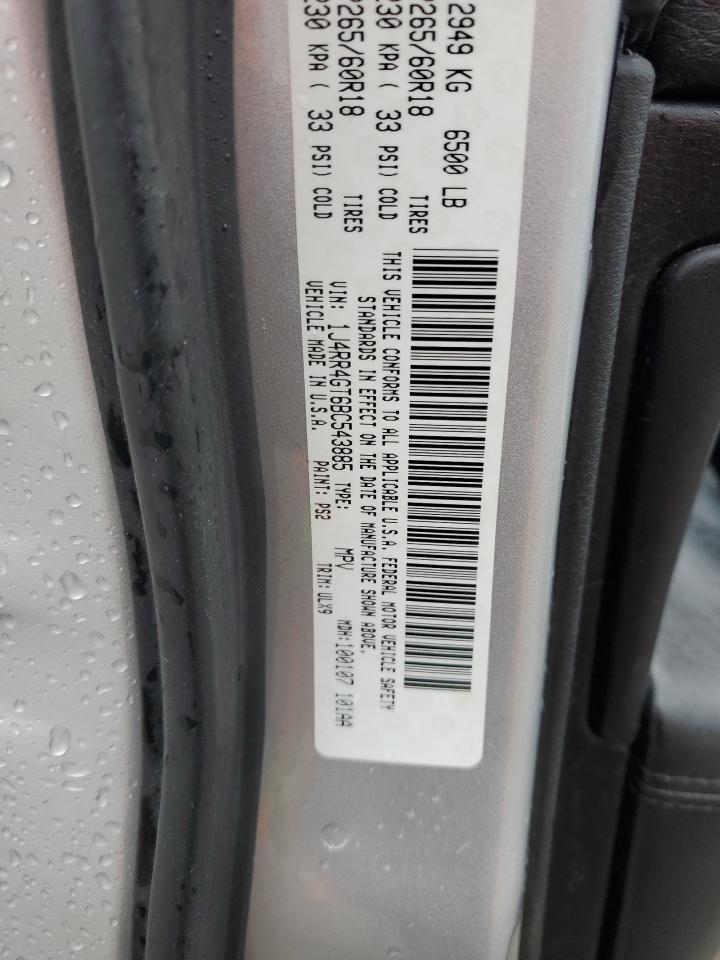 2011 Jeep Grand Cherokee VIN 1J4RR4GT6BC543885 Copart auction photo, front end damage thumbnail 14