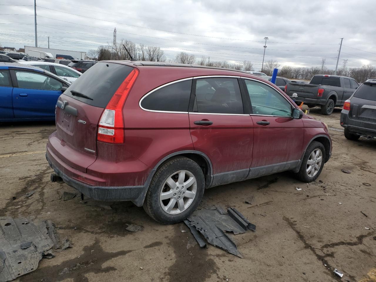 2011 Honda CR-V VIN 5J6RE4H42BL077892 Copart auction photo, front end damage thumbnail 3