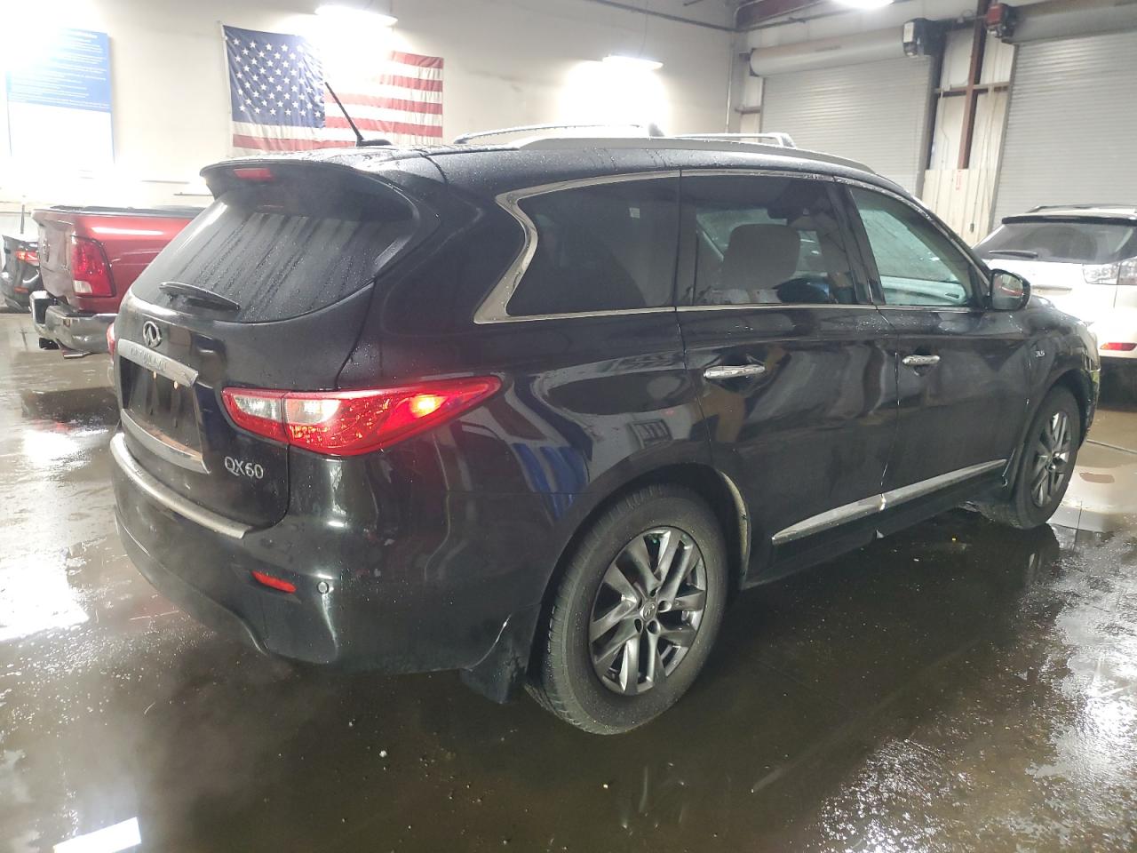 2015 Infiniti QX60 VIN 5N1AL0MM3FC547663 Copart auction photo, side damage thumbnail 3