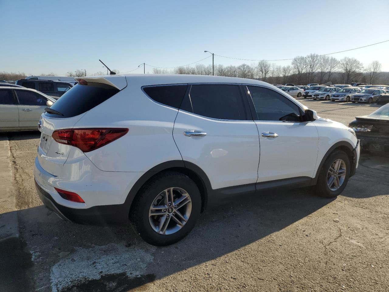 2018 Hyundai Santa Fe VIN 5NMZT3LB6JH071976 Copart auction photo, front end / rear end damage thumbnail 3