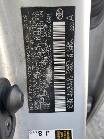 2010 Toyota Prius VIN JTDKN3DUXA0052746 Copart auction photo, front end damage thumbnail 12