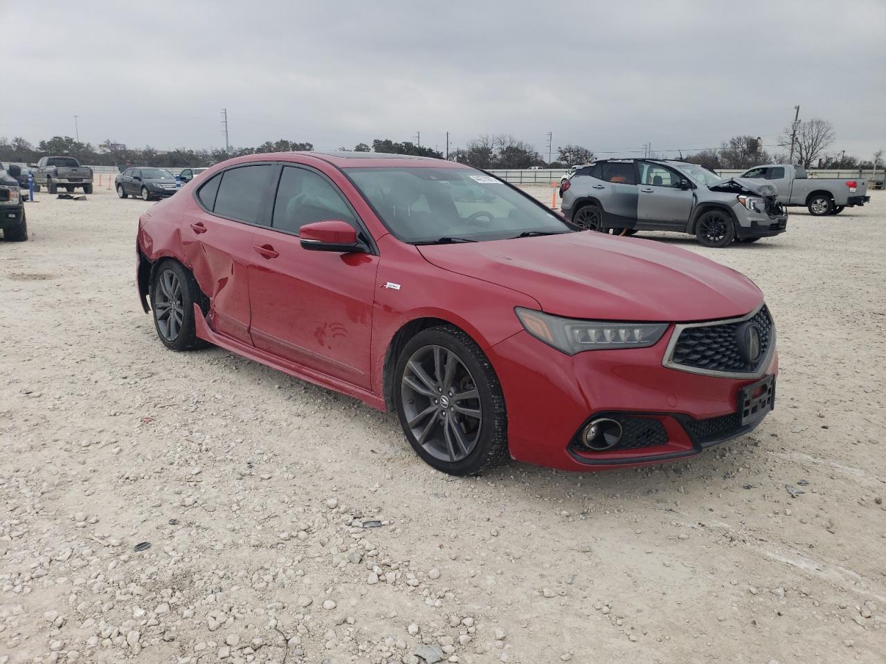 2019 Acura TLX VIN 19UUB2F66KA003261 Copart auction photo, side damage thumbnail 4