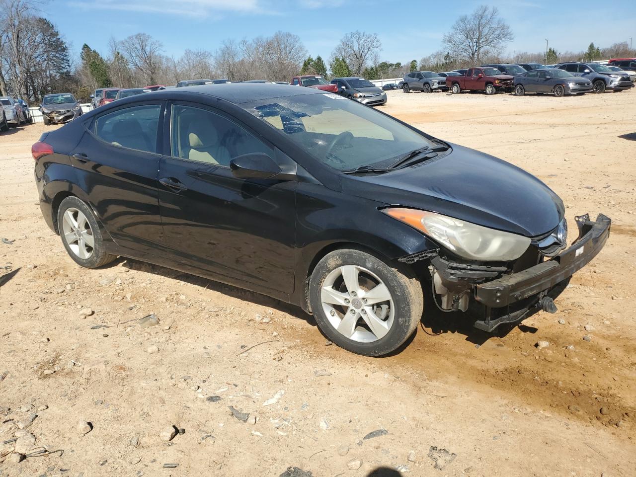 2013 Hyundai Elantra VIN KMHDH4AE9DU743973 Copart auction photo, front end damage thumbnail 4