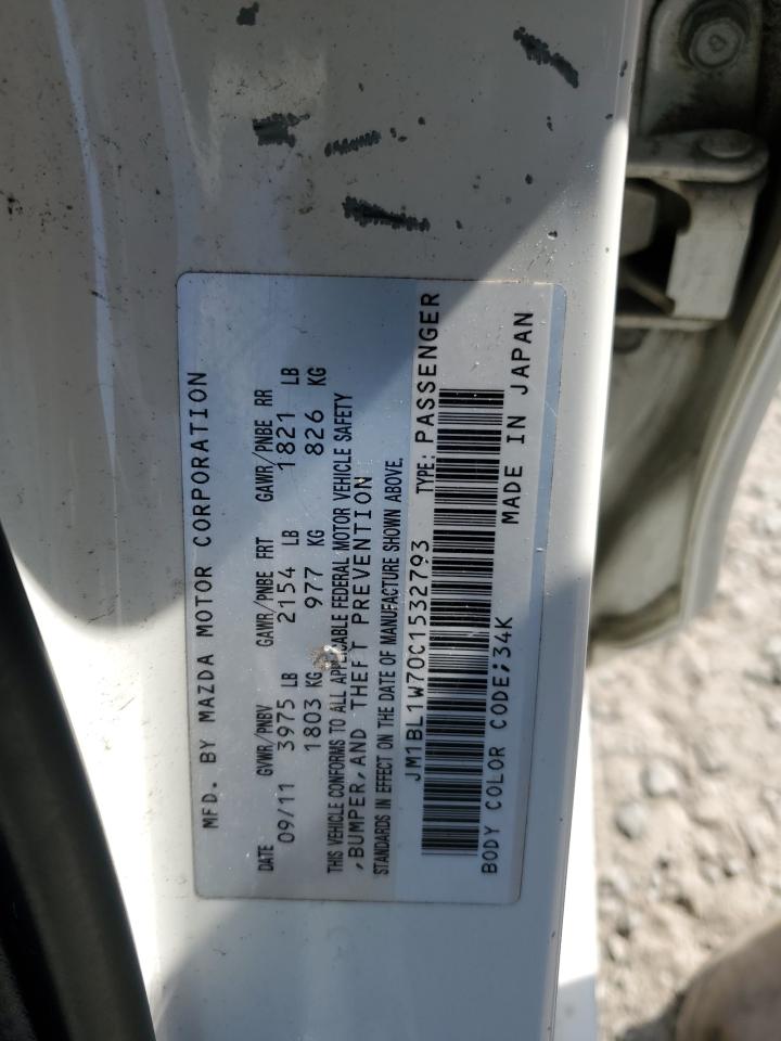 2012 Mazda 3 VIN JM1BL1W70C1532793 Copart auction photo, front end / undercarriage damage thumbnail 15