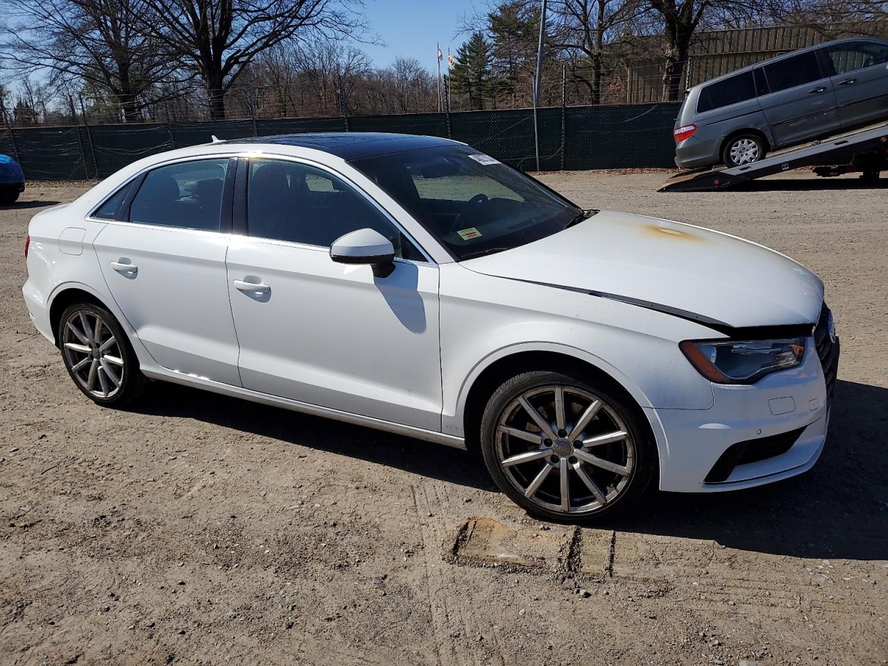 2016 Audi A3 VIN WAUE8GFF5G1081985 Copart auction photo, burn - engine / side damage thumbnail 4