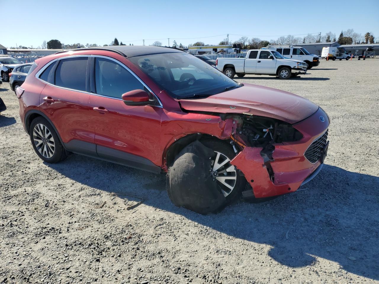 2020 Ford Escape VIN 1FMCU0DZ6LUA57967 Copart auction photo, front end / side damage thumbnail 4
