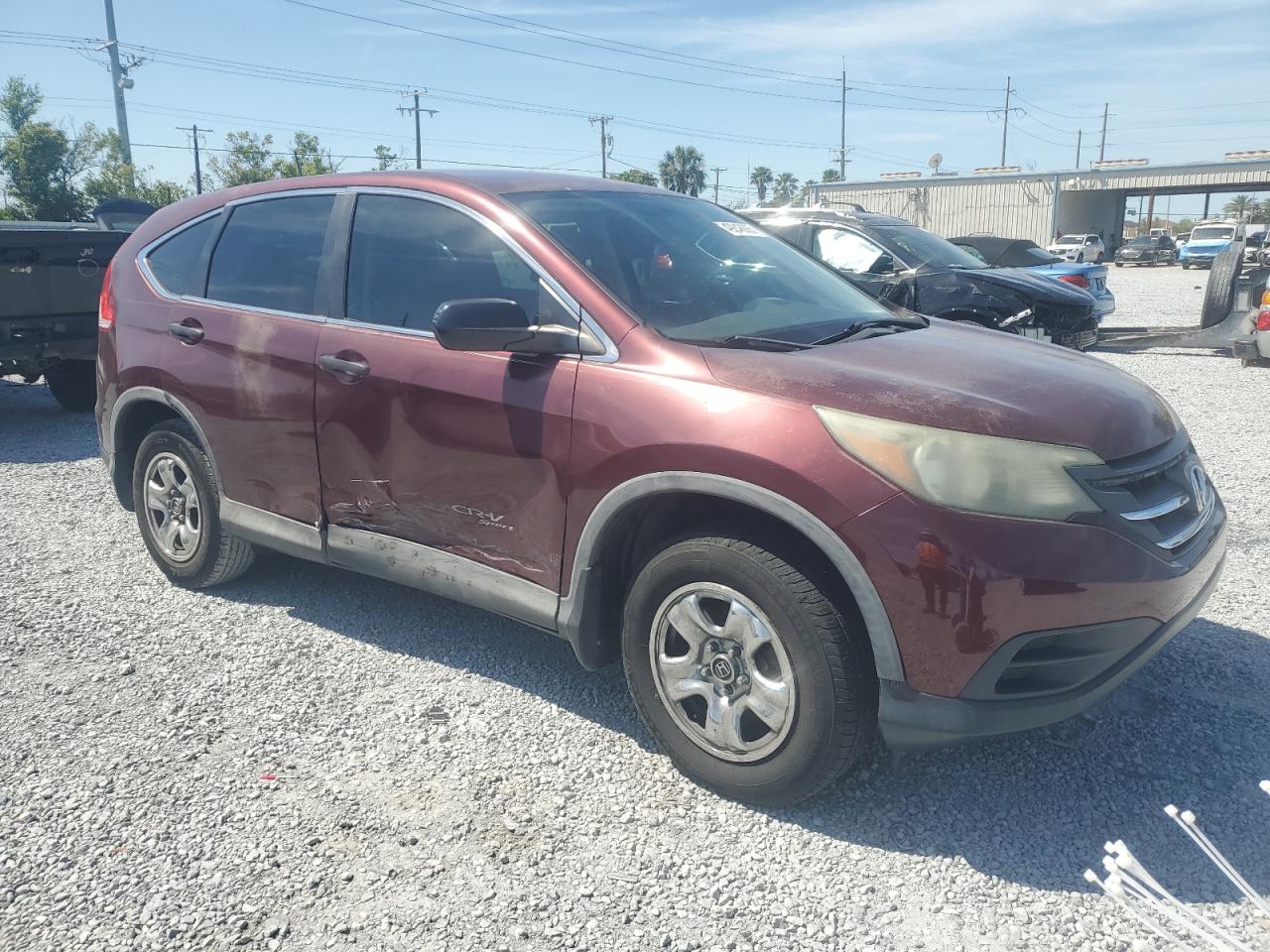 2012 Honda CR-V VIN 5J6RM3H34CL017523 Copart auction photo, side damage thumbnail 4