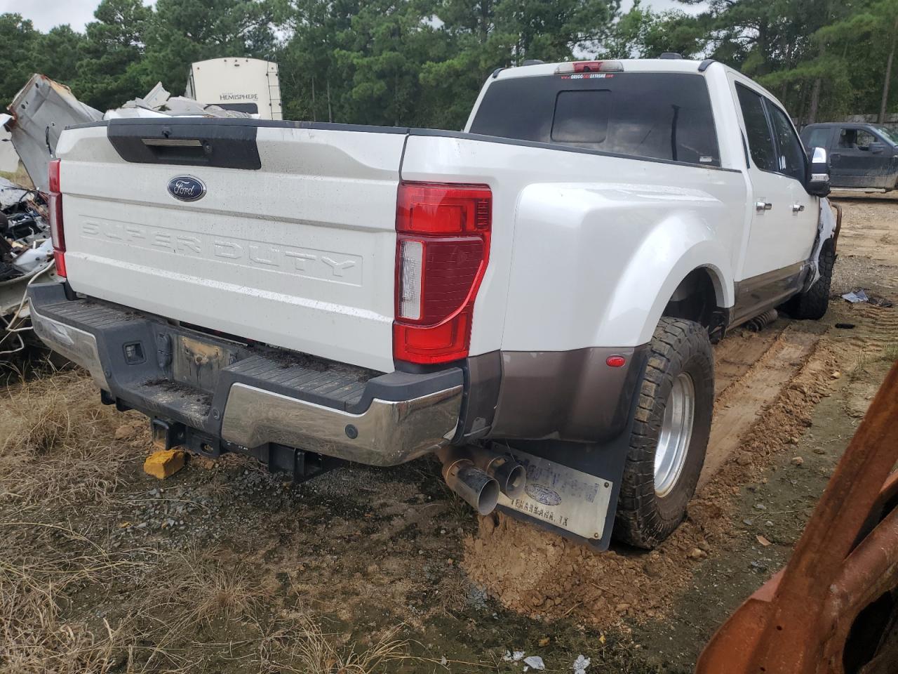 2021 Ford F350 VIN 1FT8W3DT5MED82753 Copart auction photo, burn damage thumbnail 3