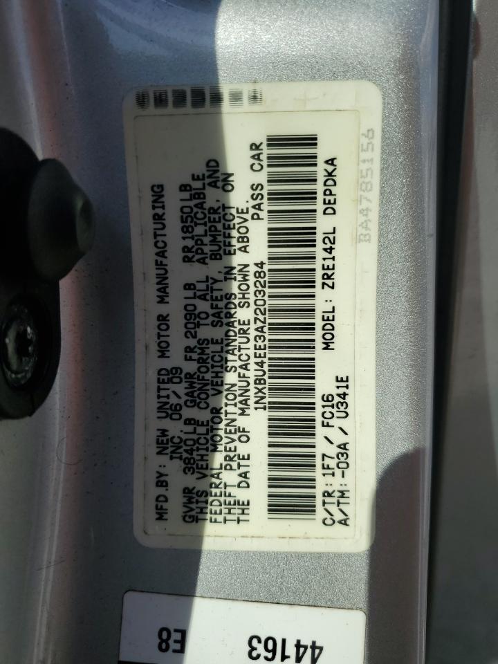 2010 Toyota Corolla VIN 1NXBU4EE3AZ203284 Copart auction photo, front end / rear end damage thumbnail 14