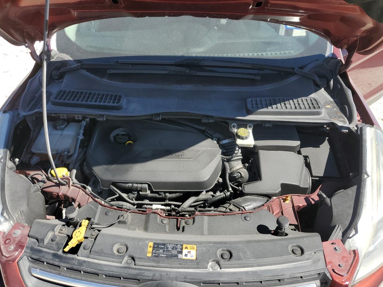 2014 Ford Escape VIN 1FMCU0GX0EUA61669 Copart auction photo, frame damage damage thumbnail 12