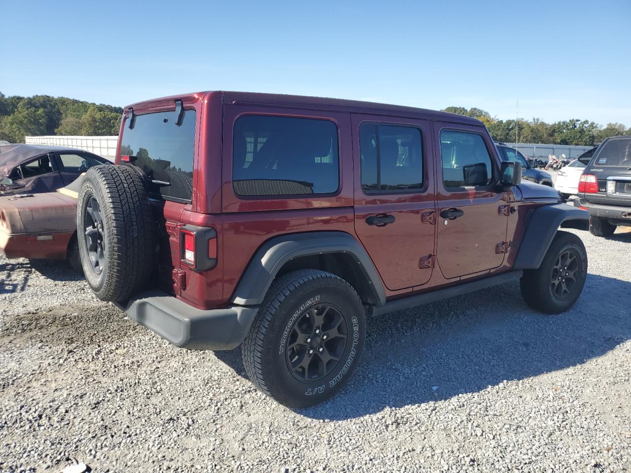 2021 Jeep Wrangler VIN 1C4HJXDG6MW693336 Copart auction photo, front end / minor dent/scratches damage thumbnail 3