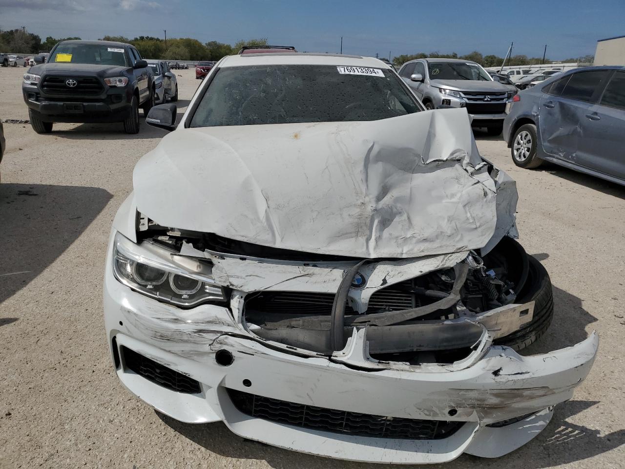 2015 BMW 4er VIN WBA3R1C51FK193334 Copart auction photo, all over damage thumbnail 5