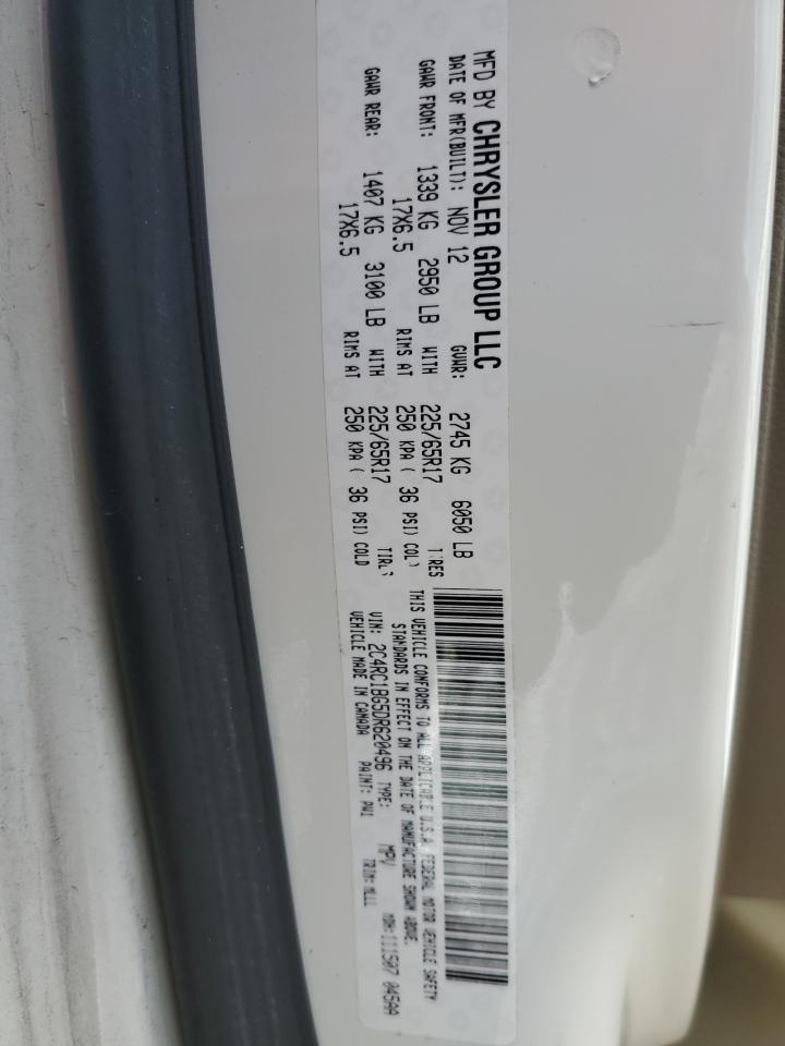 2013 Chrysler Town & Country VIN 2C4RC1BG5DR620496 Copart auction photo, rear end / minor dent/scratches damage thumbnail 14