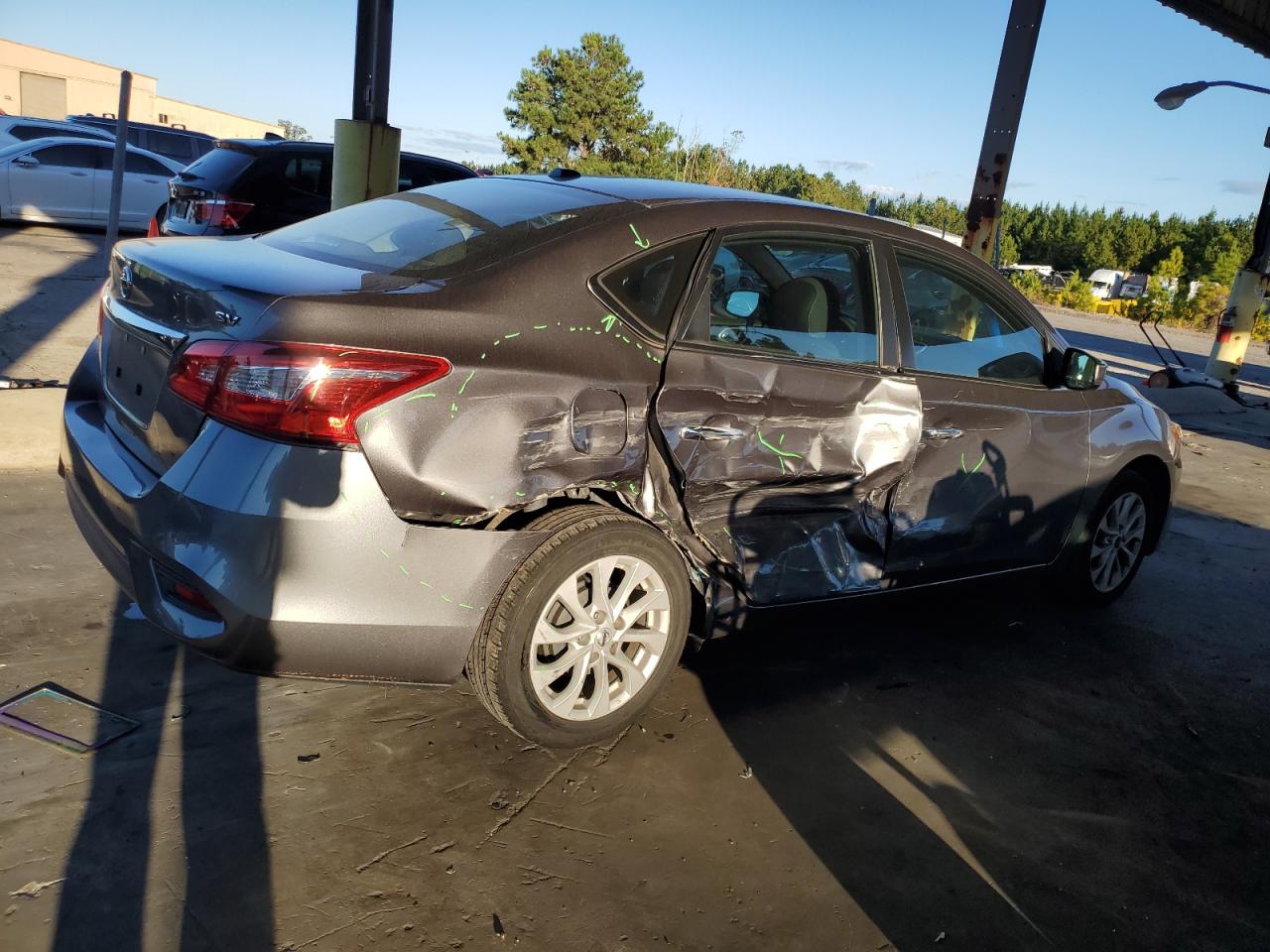 2019 Nissan Sentra VIN 3N1AB7APXKY455422 Copart auction photo, side damage thumbnail 3
