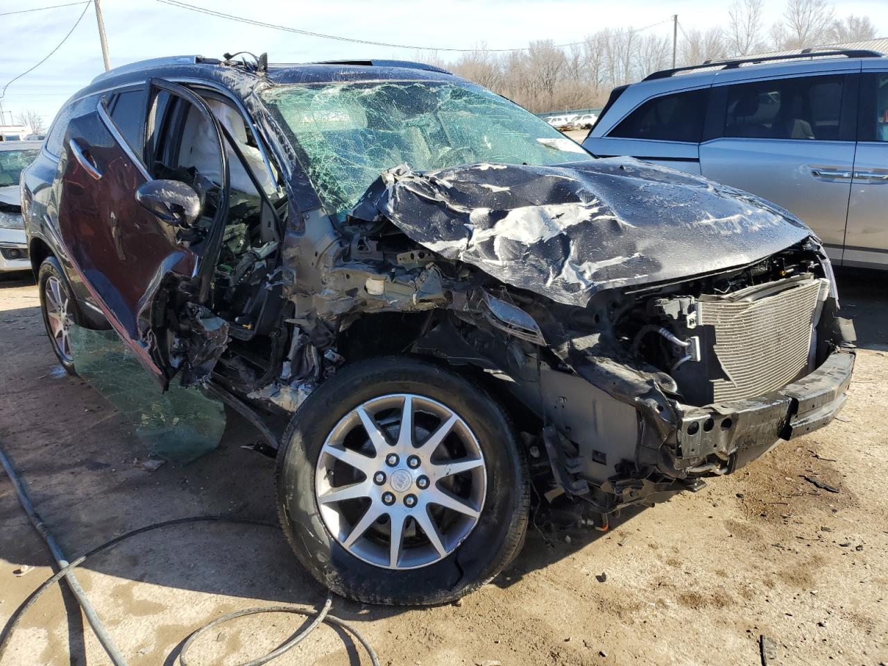 2015 Buick Enclave VIN 5GAKRBKD1FJ347657 Copart auction photo, rollover damage thumbnail 4