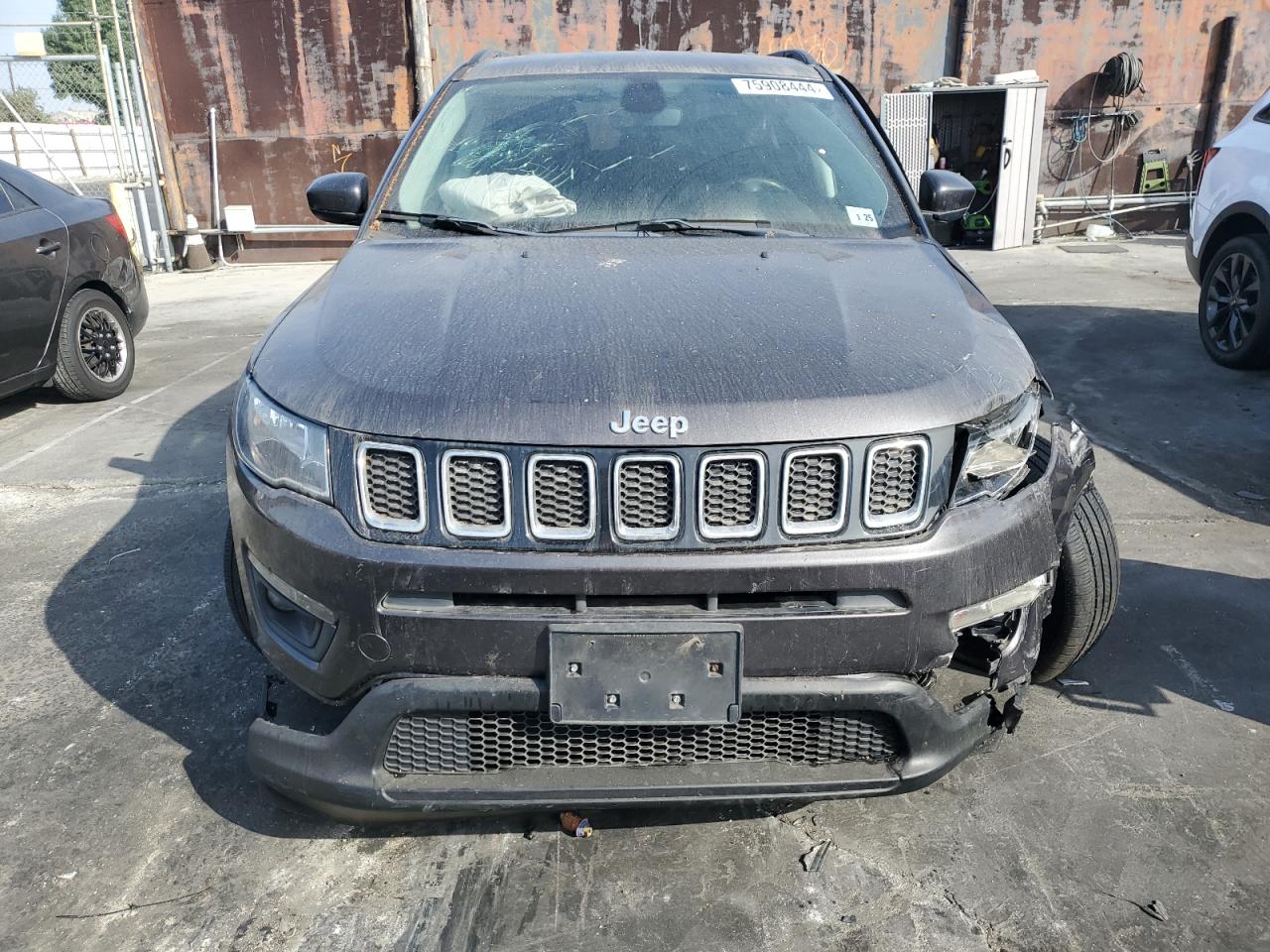 2020 Jeep Compass VIN 3C4NJDBB7LT145620 Copart auction photo, front end / undercarriage damage thumbnail 5