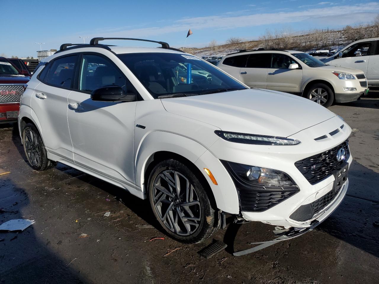 2022 Hyundai Kona VIN KM8K3CA33NU796555 Copart auction photo, rear end damage thumbnail 4