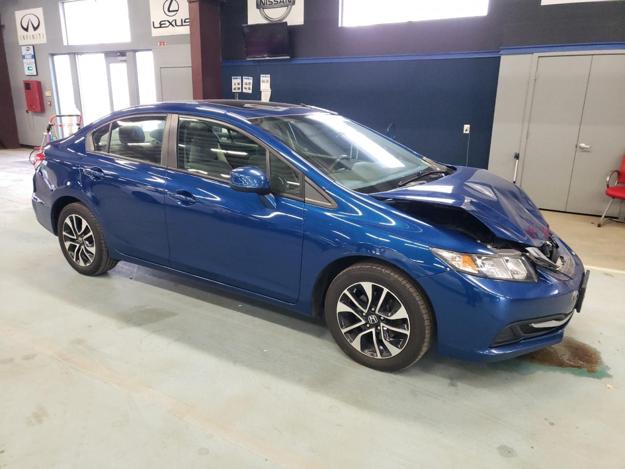 2013 Honda Civic VIN 2HGFB2F87DH548786 Copart auction photo, front end / minor dent/scratches damage thumbnail 4