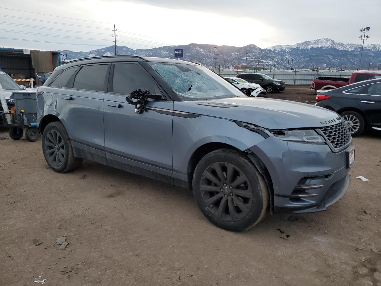 2019 Land Rover Range Rover VIN SALYL2EX6KA210250 Copart auction photo, front end / side damage thumbnail 4