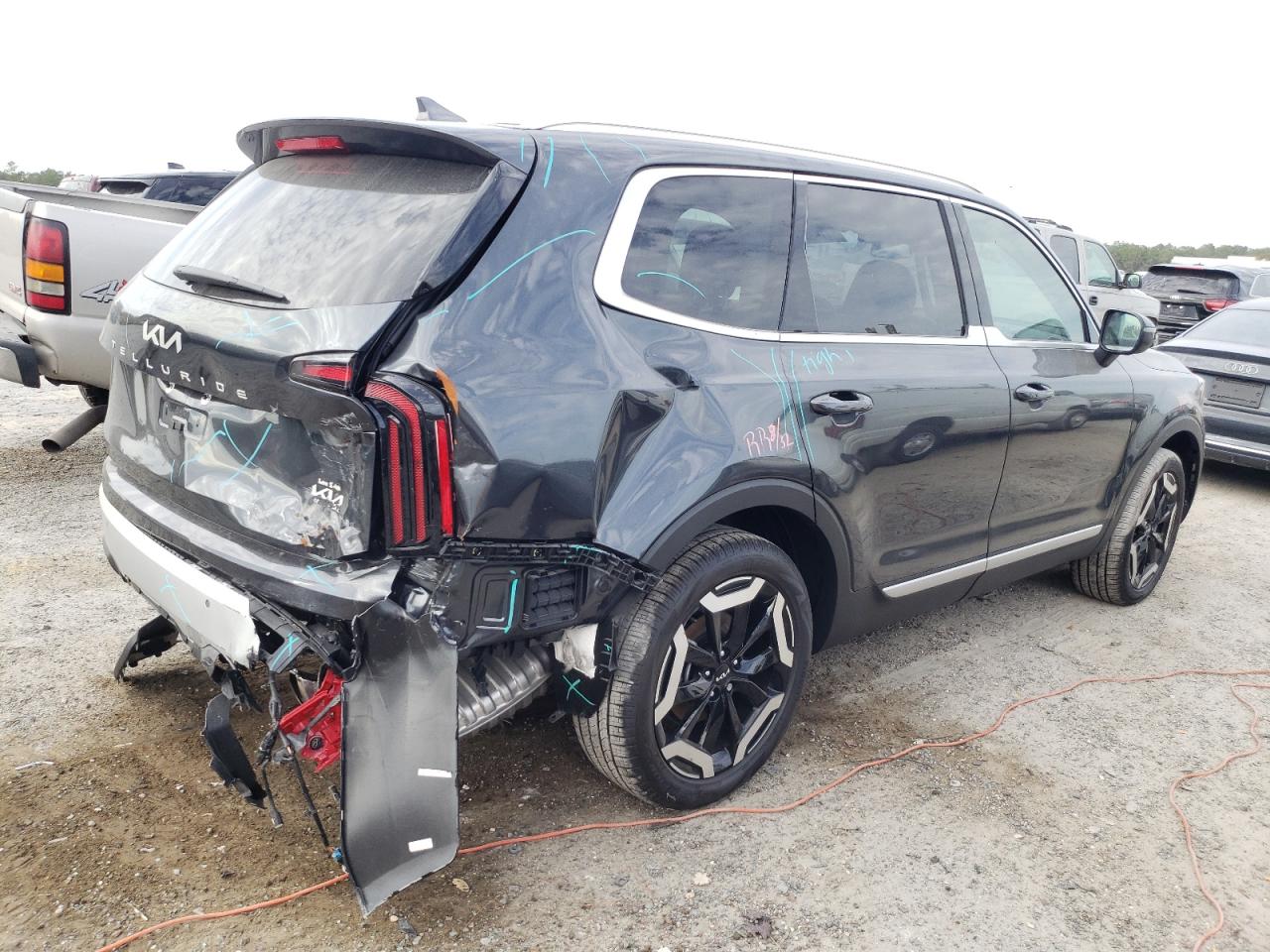 2024 KIA Telluride VIN 5XYP34GC1RG525637 Copart auction photo, rear end / minor dent/scratches damage thumbnail 3
